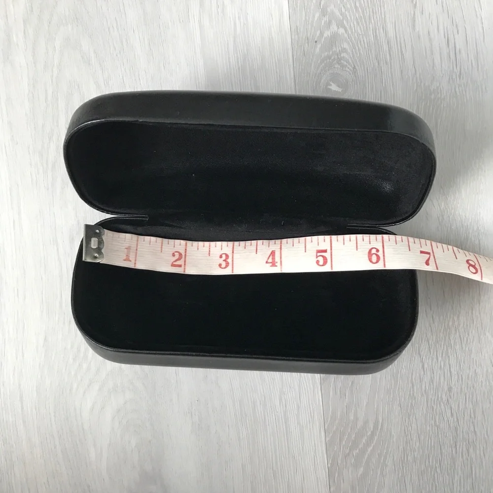 COACH BLACK SUNGLASS CASE HARDE CLAM SHELL STORAGE TRAVEL